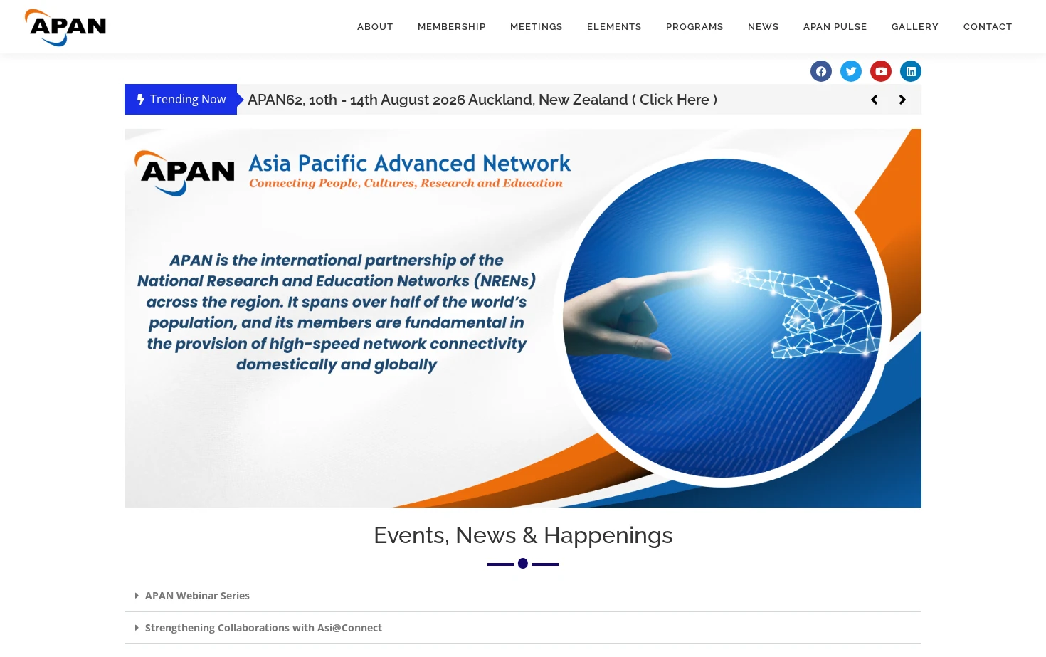 Asia Pacific Advanced Network 页面快照